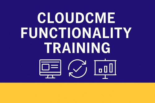 Training: CloudCME Functionality - 8/17/2026 Banner